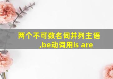 两个不可数名词并列主语,be动词用is are